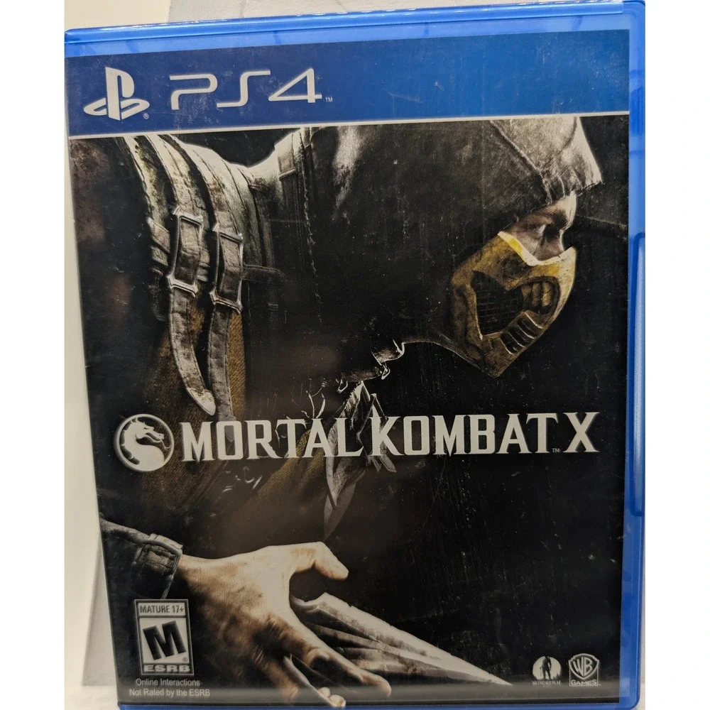 Warner Bros Mortal Kombat X PS4 Game Blue Case Fighting Action Mature ESRB